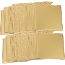 Elegantné zlaté mini dosky na tortu Štvorcové podložky na tortu 100 listov na narodeninové svadobné dezerty