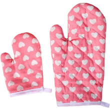 Lot de 2 gants de cuisine résistants à la chaleur pour enfants et adultes, motif cœur