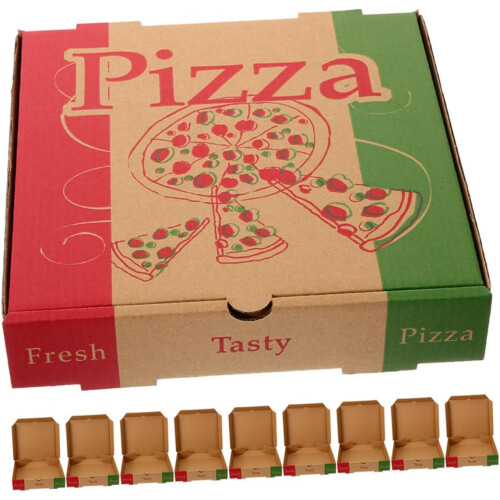 10pcs Pizza Boxes Bulk Box Food Containers for Pizza Storage Container