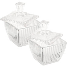 2 stücke Zarte Klare Tee Glas Glas Candy Lagerung Jar Tee Lagerung Topf Küche Tee Kanister