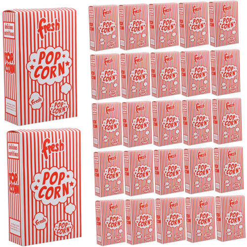 50pcs Popcorn Boxes Snack Packaging Containers Party Microwaveable Popcorn Dishes