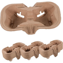 50pcs 2 Disposable Paper Coasters Drink Cup Holder Takeout Packing Supply Universal Cup Holder