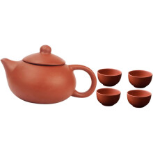Teapot and Tea Cup Set Mud Tea Kettle Set with Cups Home Teaware Portable Teapot Kit for Tea Time
