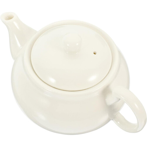 White Ceramic Teapot Set Pot with Infuser for Loose Leaf Tea Ideal