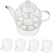 Kung Fu Tea Brewing Pot Glass Tea Set Strainer Multi-Use for Loose Leaf Flowering Tea
