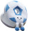 Comfortable Student Napping Pillow With Football Pattern-Blue 1