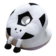 Schlafkissen mit lustigem Fußball-Design, waschbarer-Schwarz