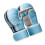 PU Leather Kickboxing Gloves Boxing Training Glove-blue black 1