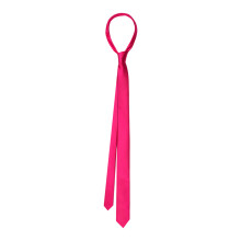 3.5Cm Thin Solid Tie Breathable Polyester Trendy-rose red