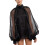 Black White Gothic Bridal Shawl With Voluminous Bubble-Black 1