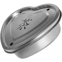 Heart-Shaped Tea Cup Plate with Lid Stainless Steel Tea Set Tray Tea Time Essential for Home Decor