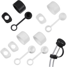 Bouchons de paille en silicone pour gobelets, lot de 6