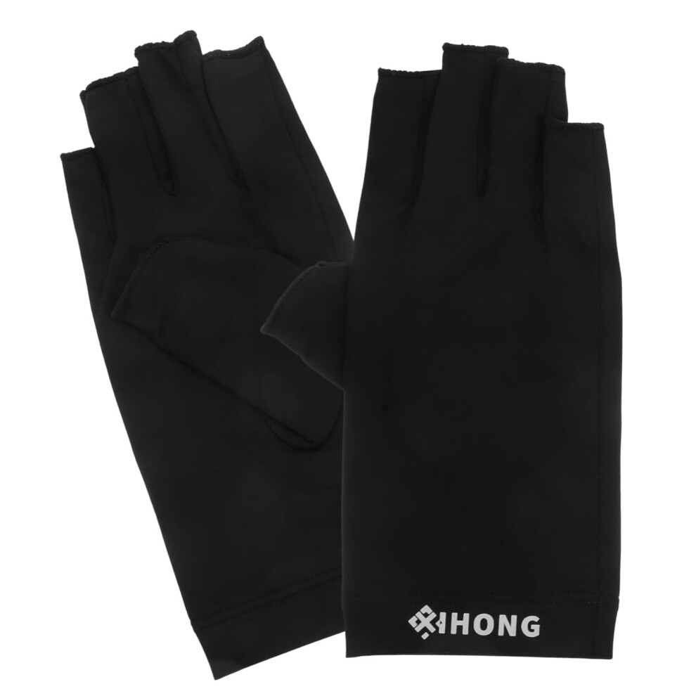 Hbhkjs 1 Pair Uv Gloves Summer Sunblock Gloves Touchscreen Gloves Nail Art Fingerless Gloves Sun Protection Gloves