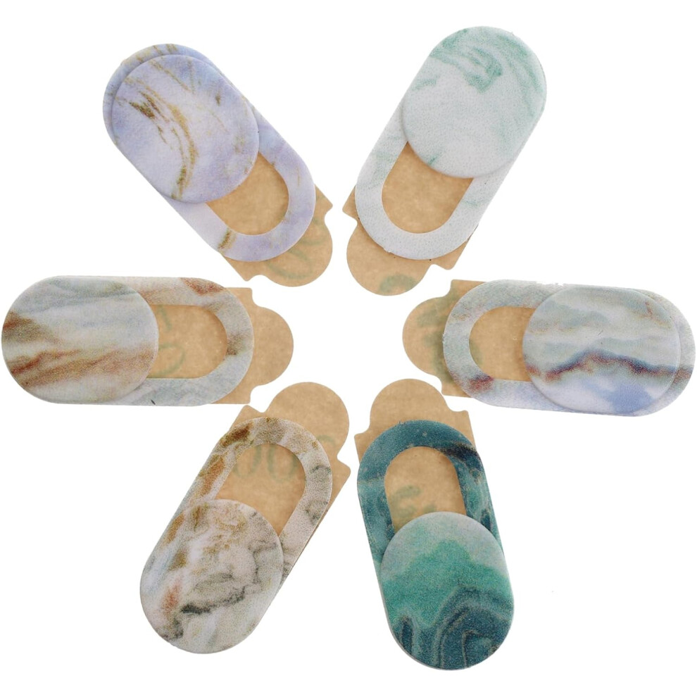 Marbling Design Webcam Cover 6 Pack Laptop Smartphone Tablet Privacy Adhesive Cover 5426217851689