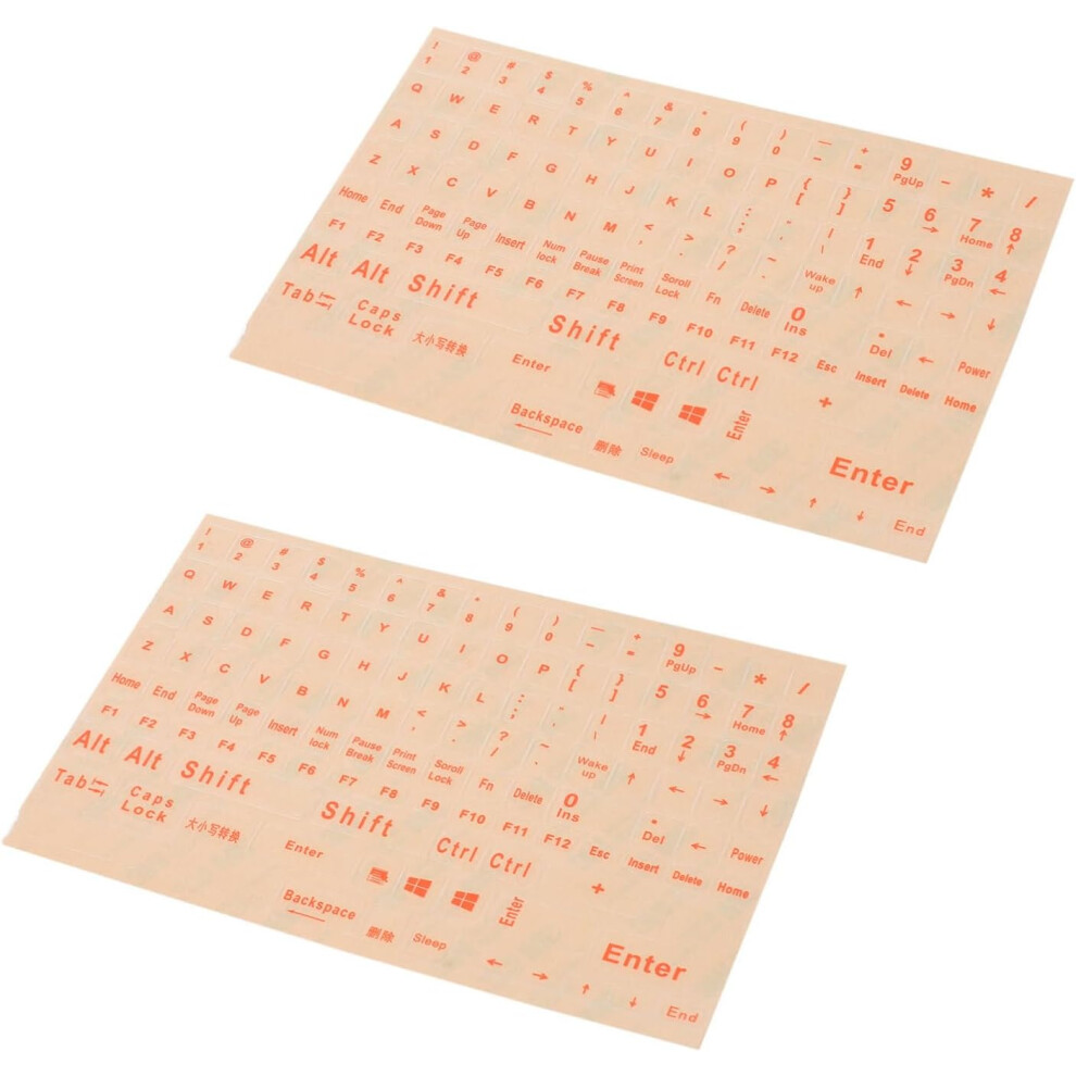 Keyboard English Stickers 2 Pieces Laptop Keyboard Stickers Notebook For Pc Base 5426217853638