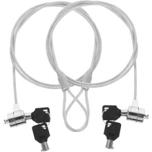 Kabelslot Anti-diefstal Kabelslot met sleutel voor laptop- en computeraccessoires, notebookslot en beveiligingskabel, eenvoudig te gebruiken slot