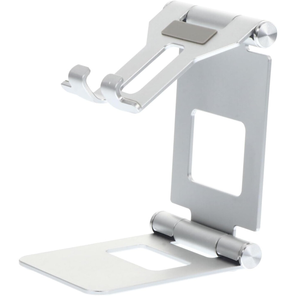 Aluminum Material Foldable Phone Holder Desk Holder Study Room Living Room Compact For Smartphone Tablet Silver 5426217854918