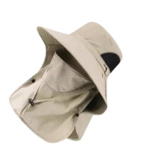 Outdoor Camping Hat Mountaineering Cap Large Hat Sun Hat-khaki