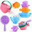 Stacking Cup Bath Toy Funny Water Activity Set With-5pcs pink 1