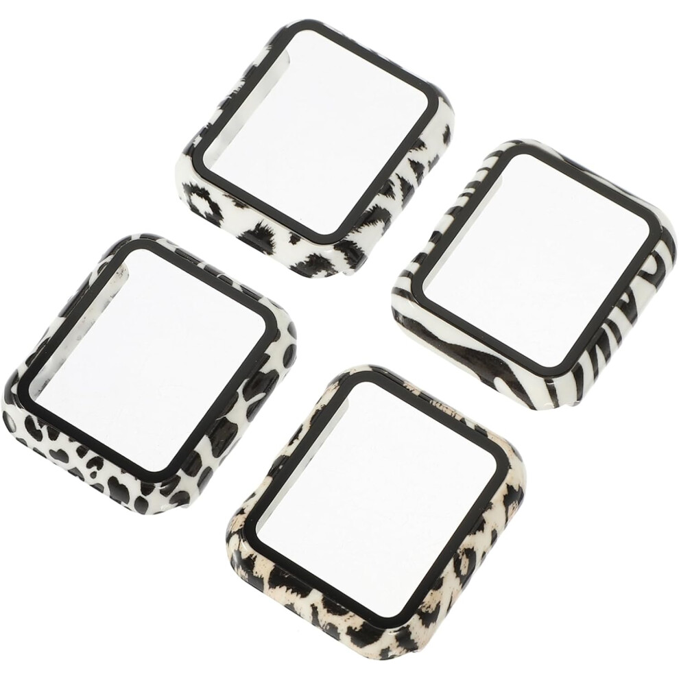 4Pcs Tempered Glass Watch Screen Protector 38Mm For Full Coverage Case With Bumper Sturdy Pc Shell 7426217821413