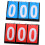 Erasable Whiteboard Paddle Handle 2pcs Blue Handheld Scoreboard for Classroom 1