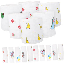 20pcs Animal Print Umbilical Cord Cover Newborn Belly Band Adjustable Waistband and Soft Cotton for Nursery