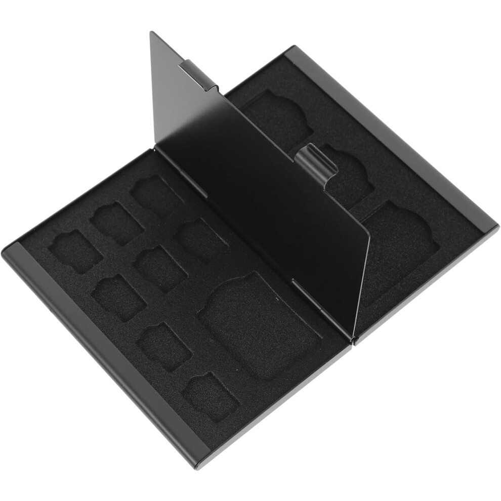 Card Storage Box Memory Card Holder Case For Safe And Secure Storage Of Cards Compact Organizer For Travel Durable Protective Shell Black 6426217881784