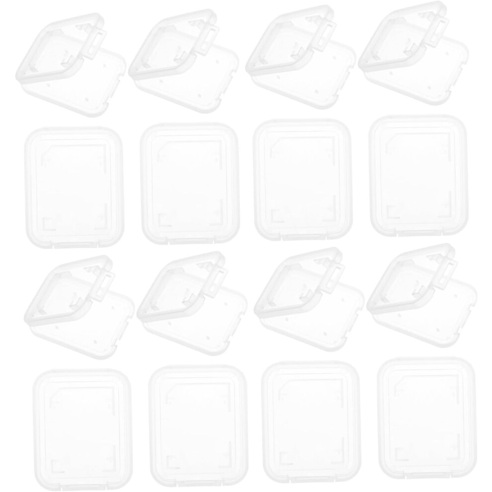 20Pcs Transparent Memory Card Holder Case For Cards Compact Storage Box For Computer Memory Cards Ideal 6426217881814