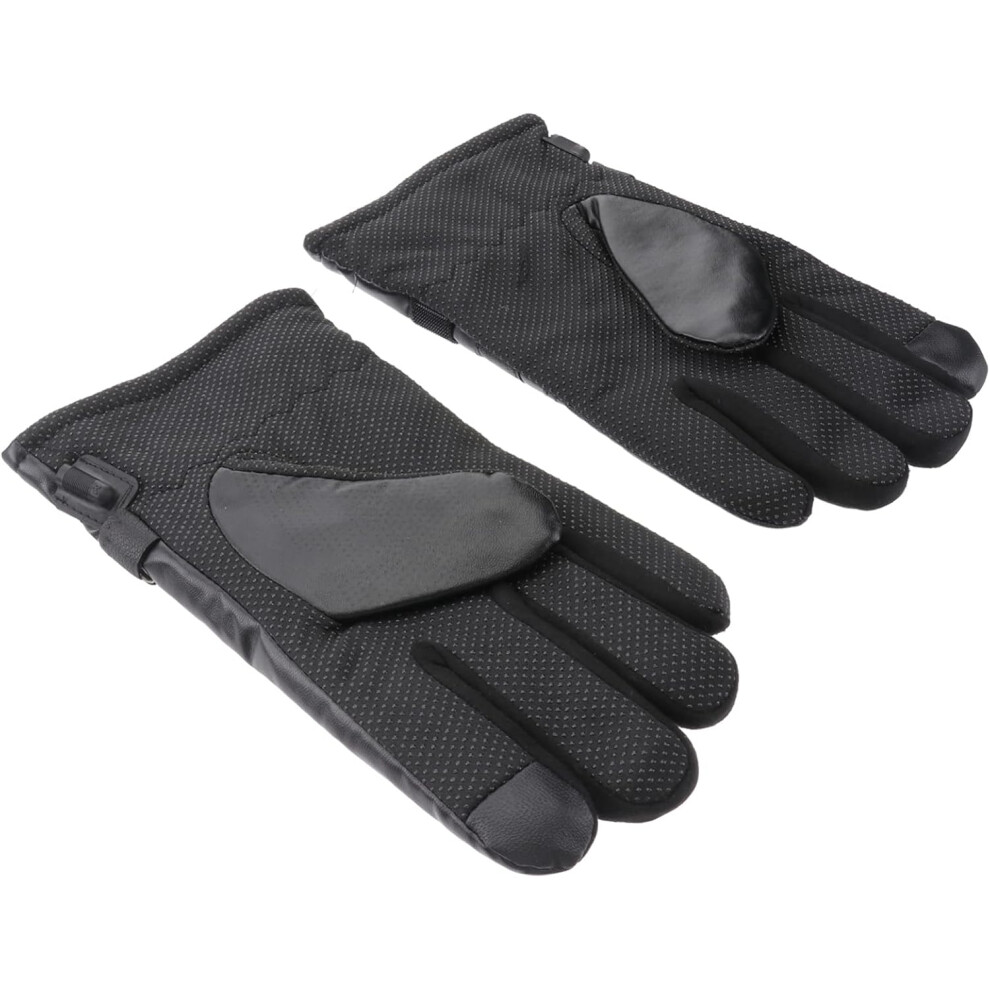 1 Pair Heated Riding Gloves For Motorcycle Thermal Gloves Touch Screen Style Black 6426217841146