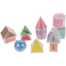 Interactive Geometric Solids for Kids 3d Shapes Math Sorting Blocks Set by Colorful Counting Cubes for Classroom