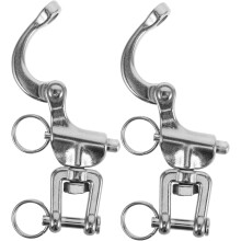 2pcs Stainless Steel Deduction Hooks Decor Quick Release Buckle Marine Carabiner Heavy