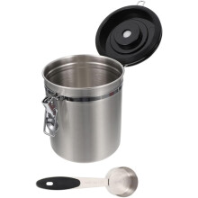 Luftdicht versiegeltes Glas für Tierleckerlis, 1,8 l, Vorratstopf mit Löffel, Getreideversiegelte Dose für Lebensmittel