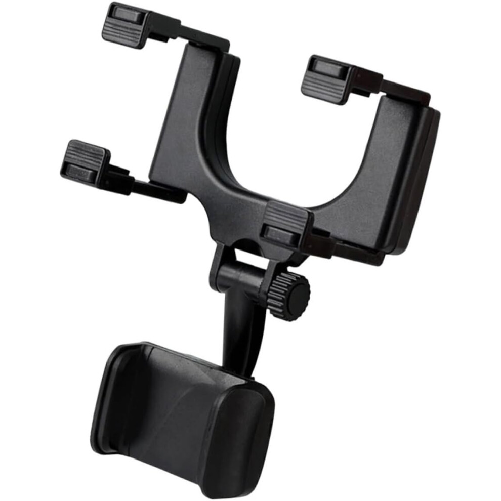360 Rotating Rear View Mirror Phone Mount Retractable Car Phone Holder For Optimal Viewing Angle 6426217801812