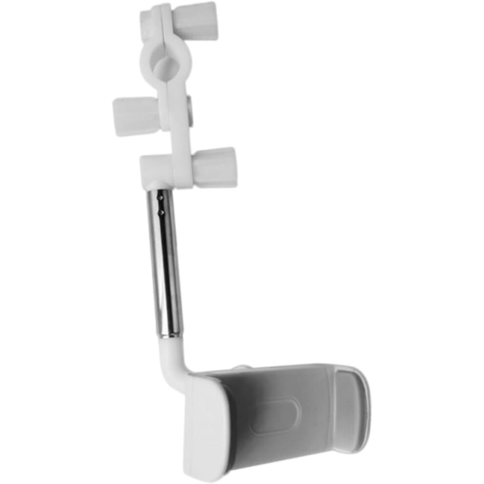 1Pc Car Phone Mount Clip Rearview Mirror Phone Navigation Rack Compatible With Smartphones Convenient Phone Holder White 6426217801140