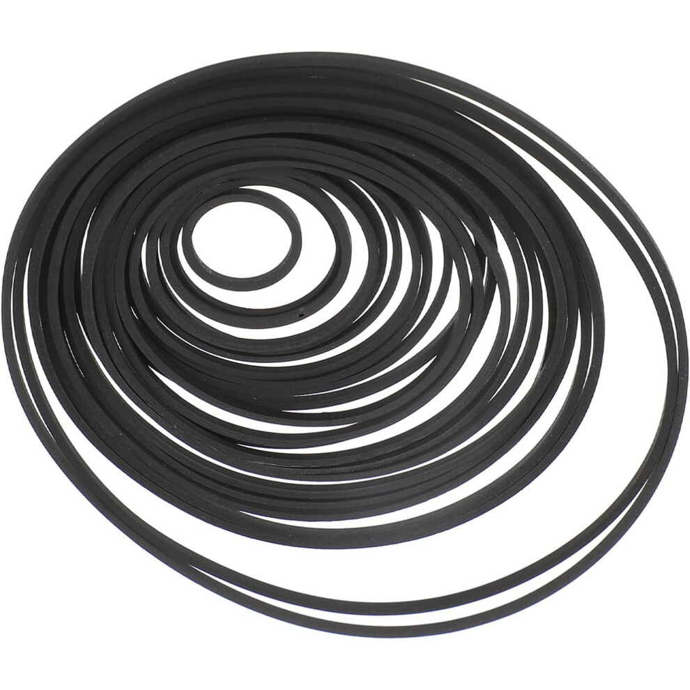 Rubber Recorder Drive Belt Replacement For Cassette Tapes And Portable Recorders Folded For Maintenance And Repair Black 5426217810495