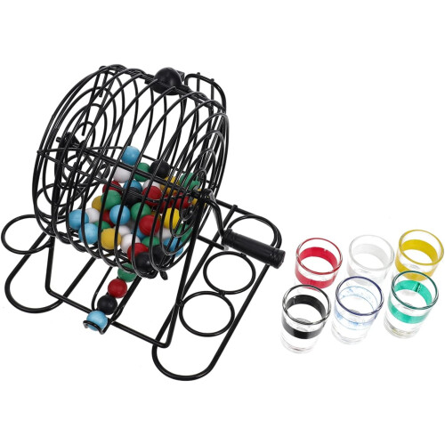 1 Set Bingo Machine Game Plaything Bingo Cage Fun Tabletop Game Bingo Machine Kit