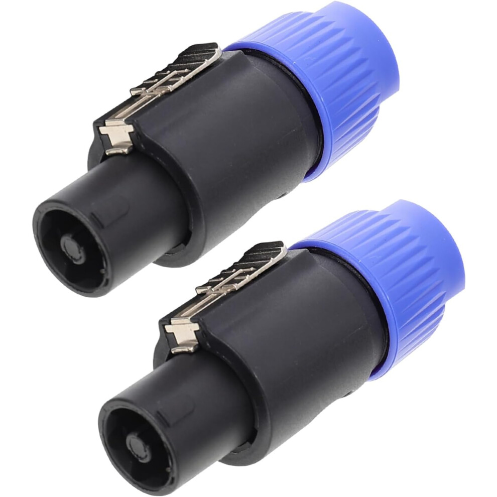 2Pcs Stereo Plugs Plastic Audio Plug Connector Strong Resolution Resistance For Speakers 5426217753457