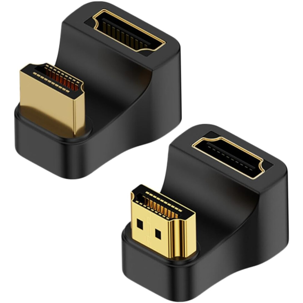 2Pcs Hdtv 21 Female To Male Video Connector Adapter U Shaped 8K 60Hz Extension Converter 5426217753471