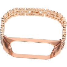 1 Pc Strap Shiny Watch Band Rhinestone Watch Strap Watchband Band Shiny Watchband Golden Stainless Steel