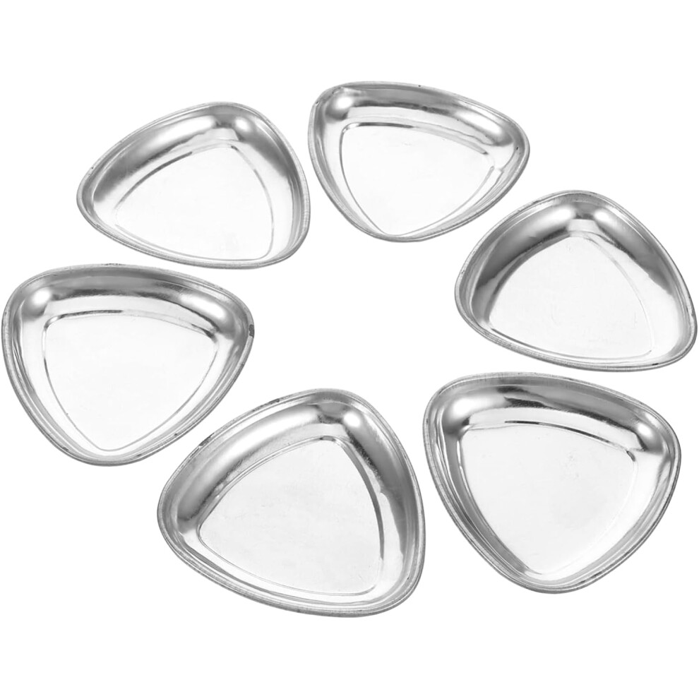 6Pcs Figure Model Color Palette Metal Makeup Tray Reusable Painting Tray Paint Trays 5426217746251