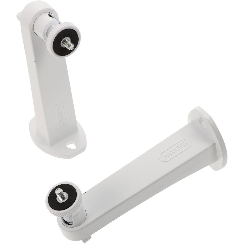 2Pcs Security Universal Rack Outdoor Indoor Bracket White Aluminum Alloy Mount 5426217748002