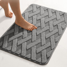Tapis de bain doux, chaud, antidérapant, absorbant et lavable en machine