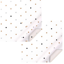 Gift Wrapping Paper Gold White Polka Dots 1 Roll