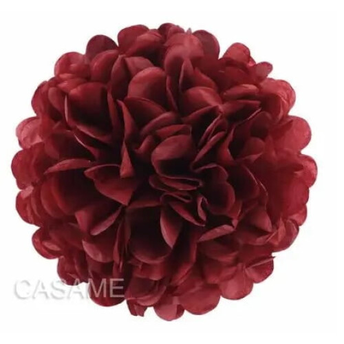 Wedding Paper Pompoms Wine Red 10 inch