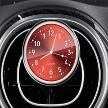 Horloge de tableau de bord fluorescente Mini horloge de voiture 4 pouces