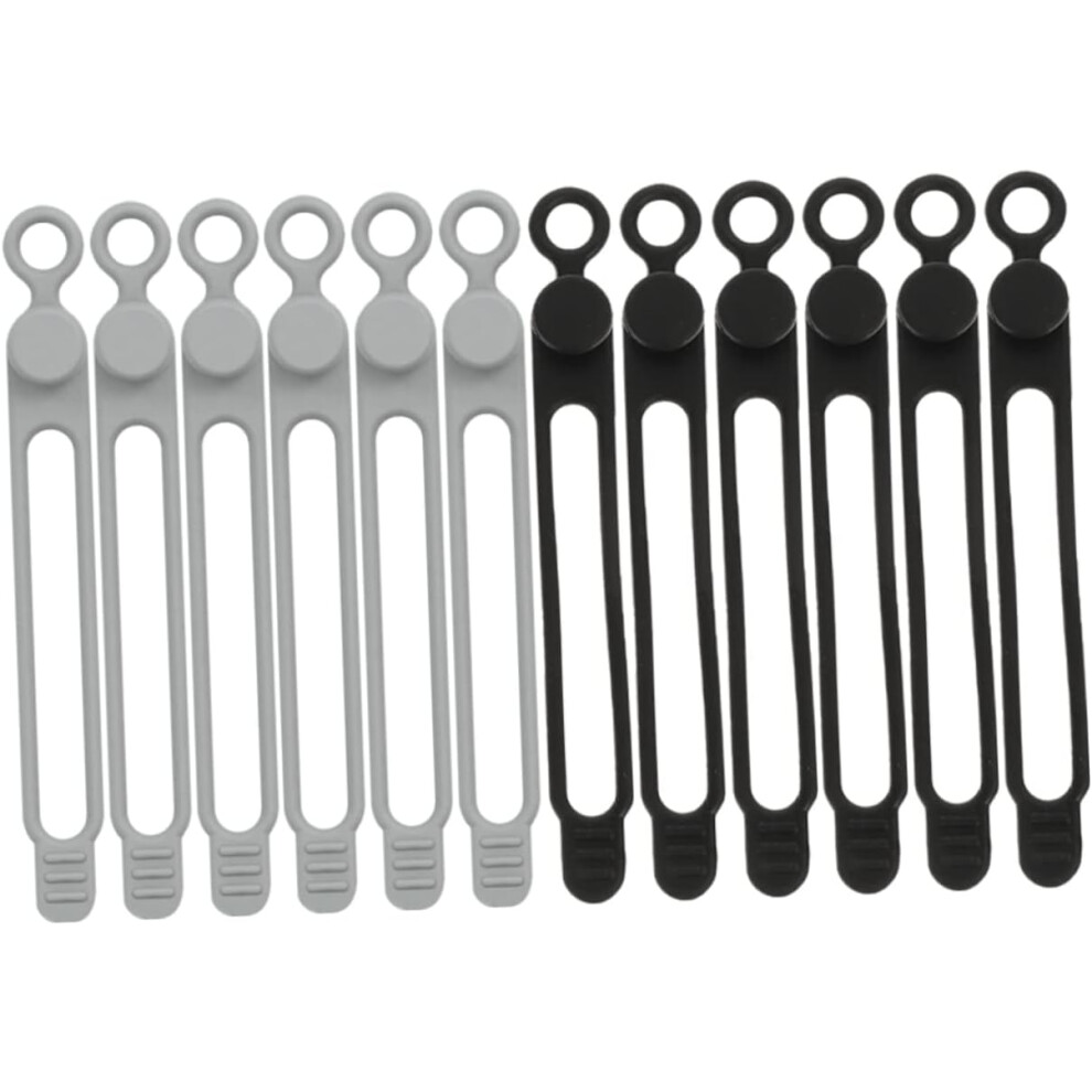 12Pcs Organise Cables Retractable Cable Organiser Silicone Cable Straps For Desk Cable Managers 5426217743557