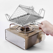 Quadratischer Toastrost aus Edelstahl mit abnehmbarem Grillrost