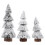 Ensemble de 3 mini sapins de Noël blancs enneigés Weiweiguan 1