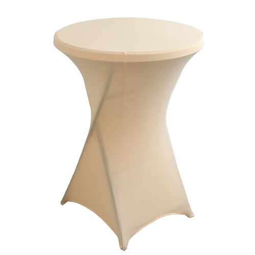 Polyester Round Tablecloth Champagne 60x110cm 1 Piece