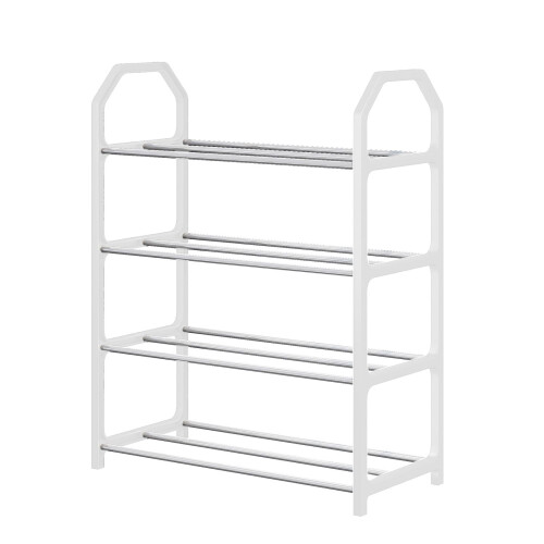 Trapezoidal Shoe Rack for Home Dormitory 4-Tier